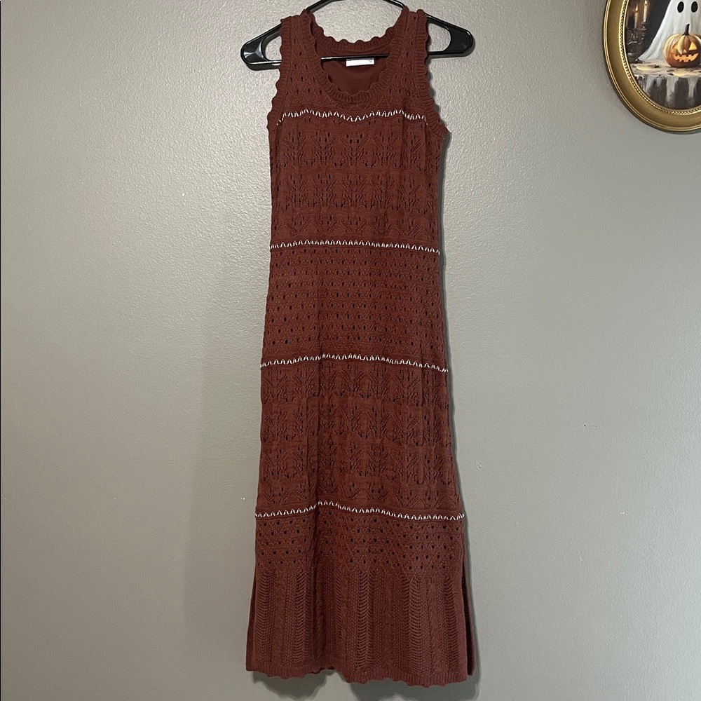 LC Lauren Conrad Rust Sleeveless Dress